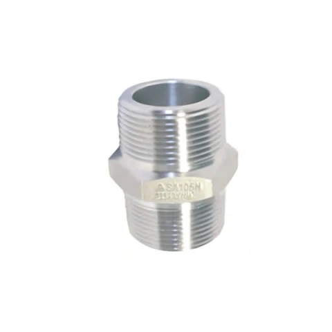 مغزی دنده‌ای HEX NIPPLE فشار قوی کلاس 3000 فولادی A105 برند T ساخت تایوان