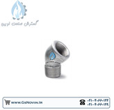چپقی ۴۵ درجه گالوانیزه چینی برای لولهکشی و تأسیسات