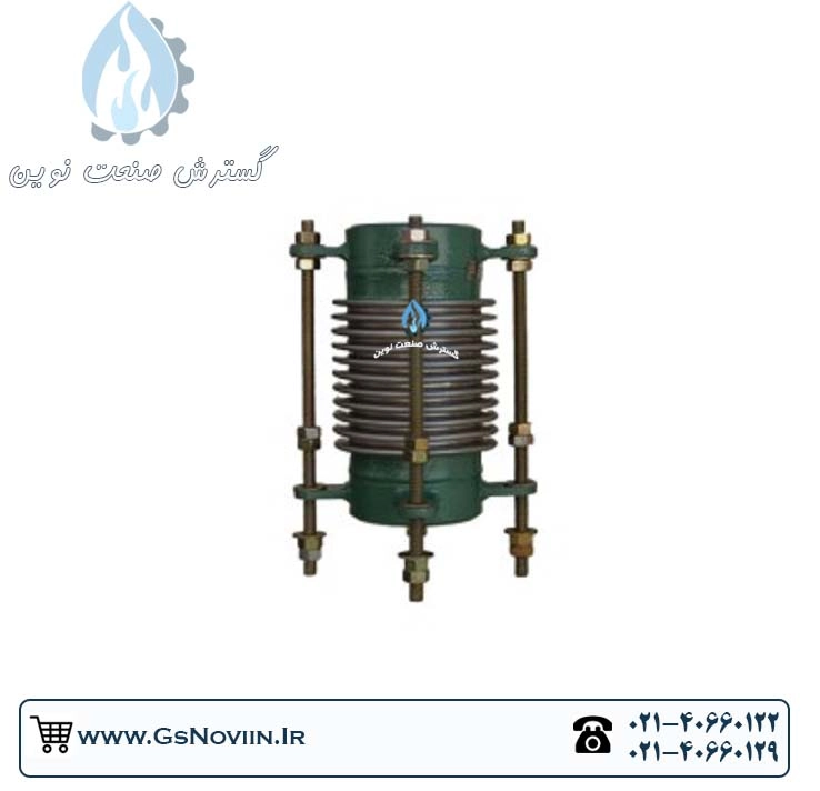لرزه گیر جوشی دوجداره مهاردار برند ارتعاشات صنعتی ایران مناسب برای لوله‌های تحت فشار و دمای بالا