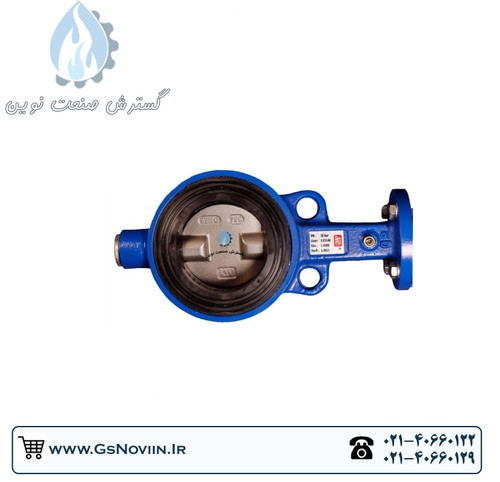 شیر پروانهای گیربکسی میراب با دیسک استیل و فشار کاری PN16 مناسب صنایع مختلف