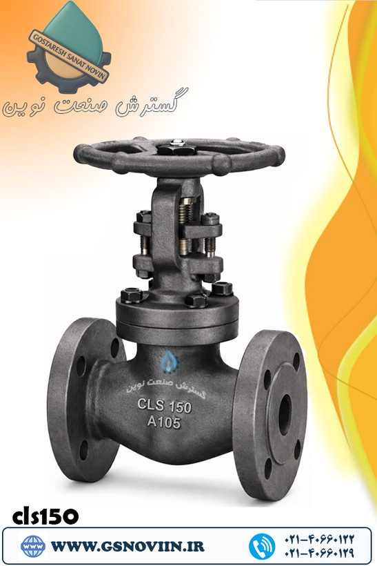 شیرفلکه کشویی فولادی فورج A105 کلاس 150 مناسب خطوط فشار متوسط صنعتی