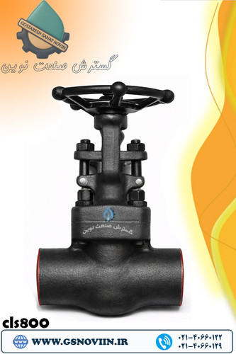 شیرفلکه کشویی کلاس ۸۰۰ فولادی رزوهای A105 NPT مناسب خطوط فشار بالا صنعتی