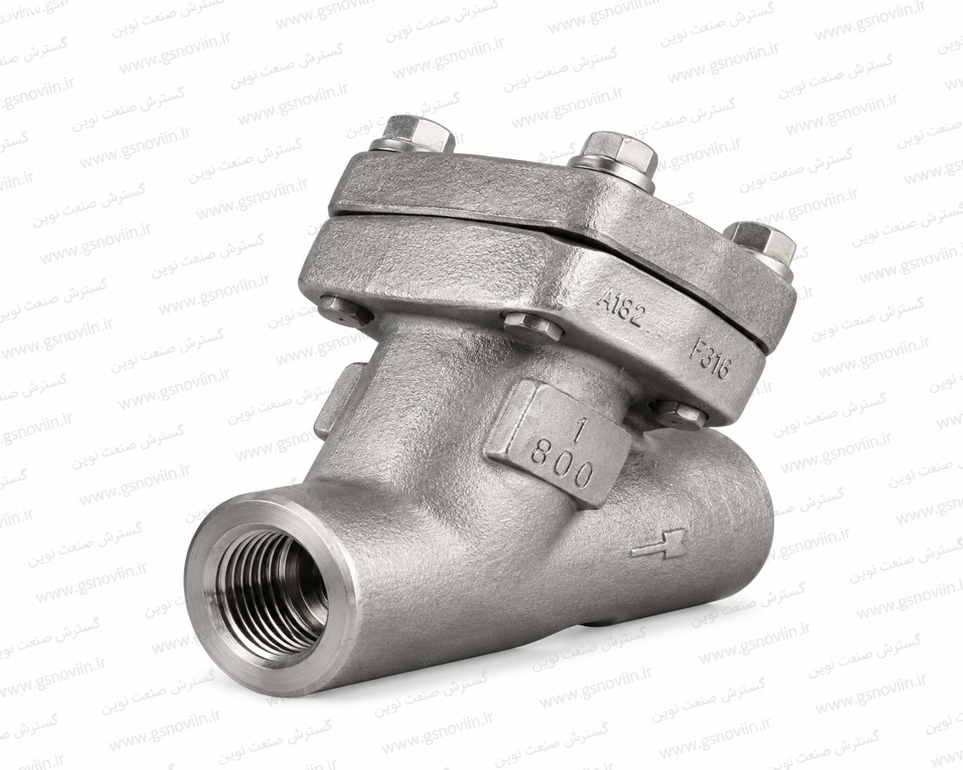 شیر صافی استنلس استیل 316 رزوه‌ای NPT کلاس 800 ASTM A182 F316