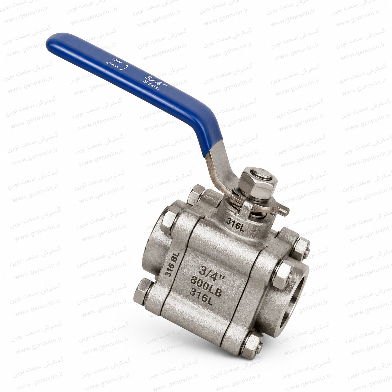 شیر گازی استنلس استیل 304 جوشی Socket Weld (SW) کلاس 800 ASTM A182 F304