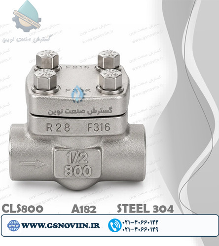 شیر خودکار استنلس استیل 304 رزوهای NPT کلاس 800 ASTM A182 F304